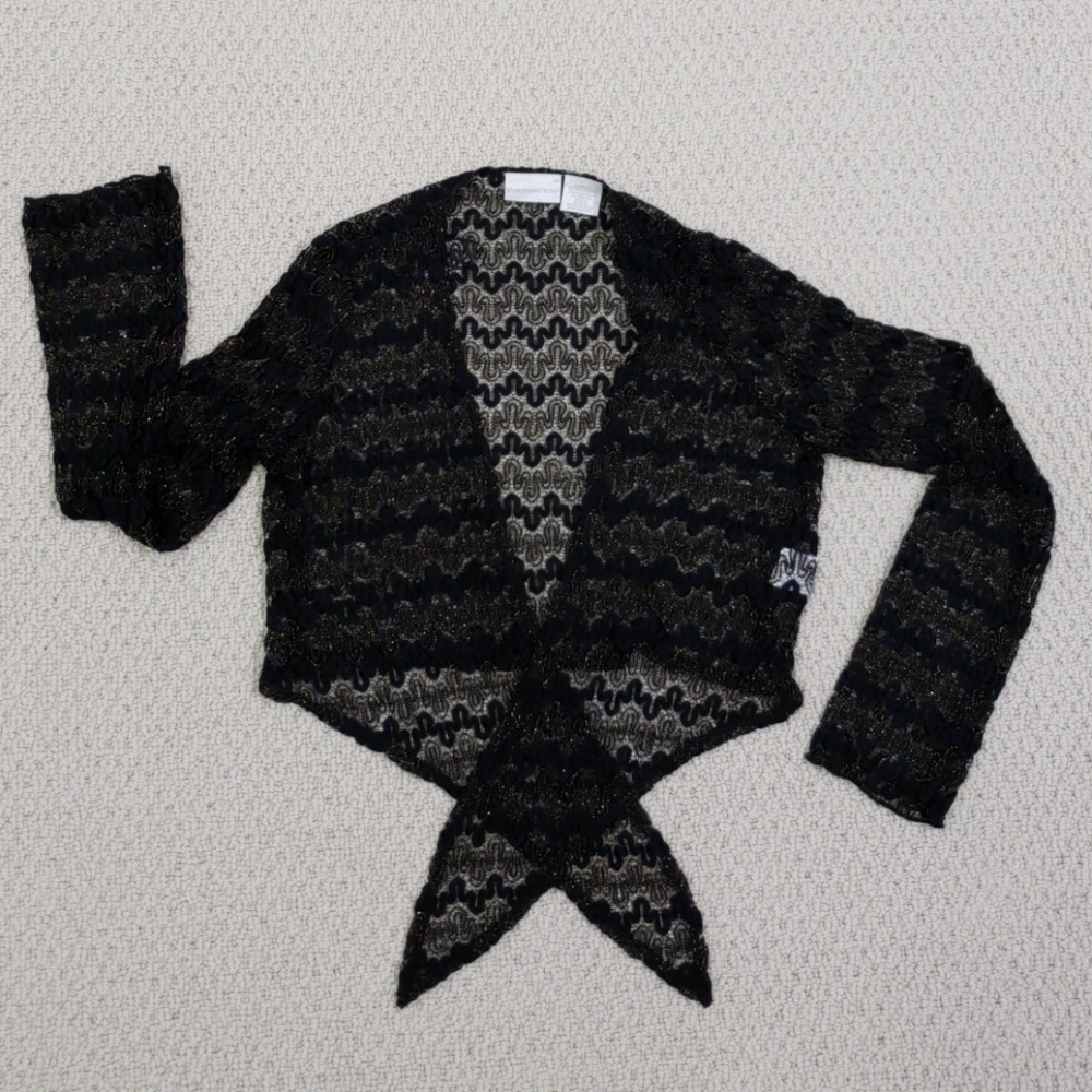 Worthington ladies black lace shrug cover size Xl